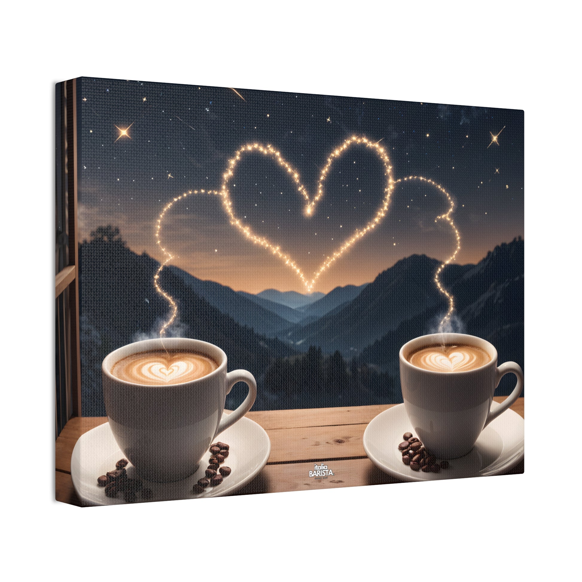 Starry Love Coffee Canvas