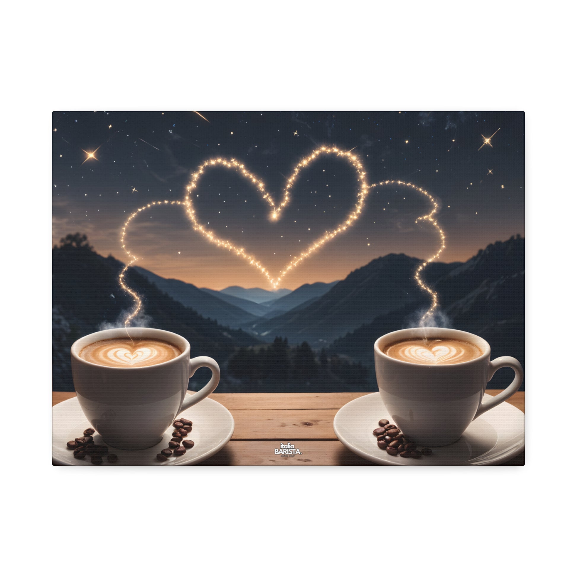 Starry Love Coffee Canvas