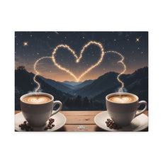 Starry Love Coffee Canvas