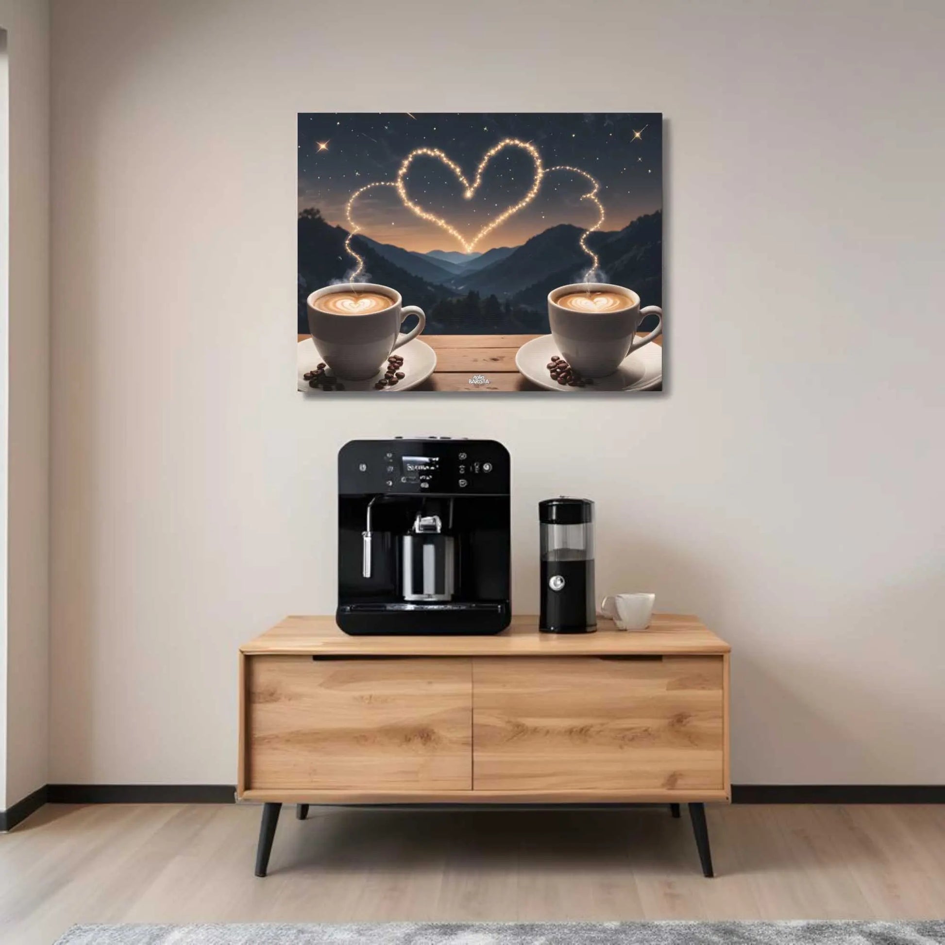 Starry Love Coffee Canvas